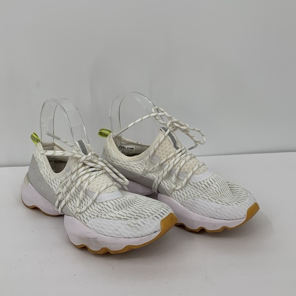 Sorel Kinetic Impact sneakers shoe white mesh fabric lace-up women 8 - Picture 2 of 6